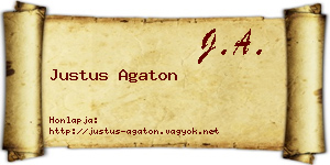 Justus Agaton névjegykártya